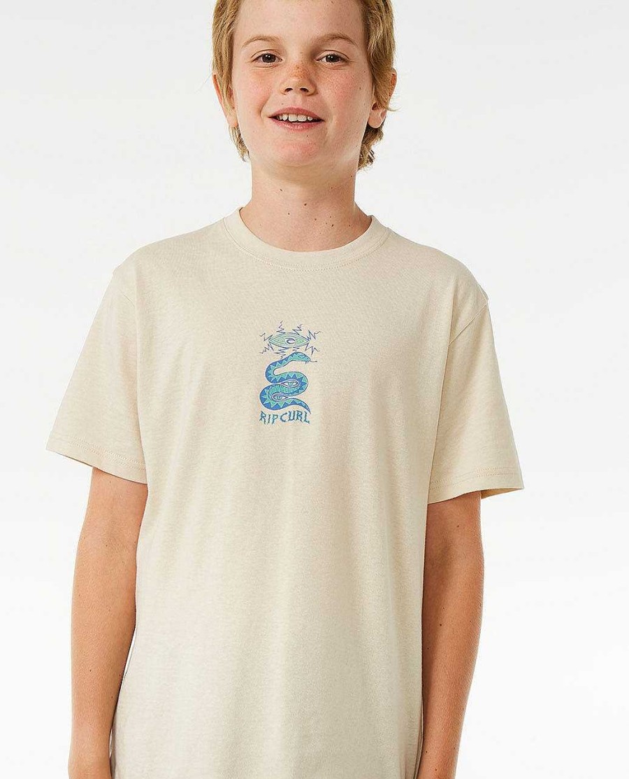 Boys Rip Curl Tops & Tees | Lost Islands Snake Tee - Boys (8-16 Years) Vintage White