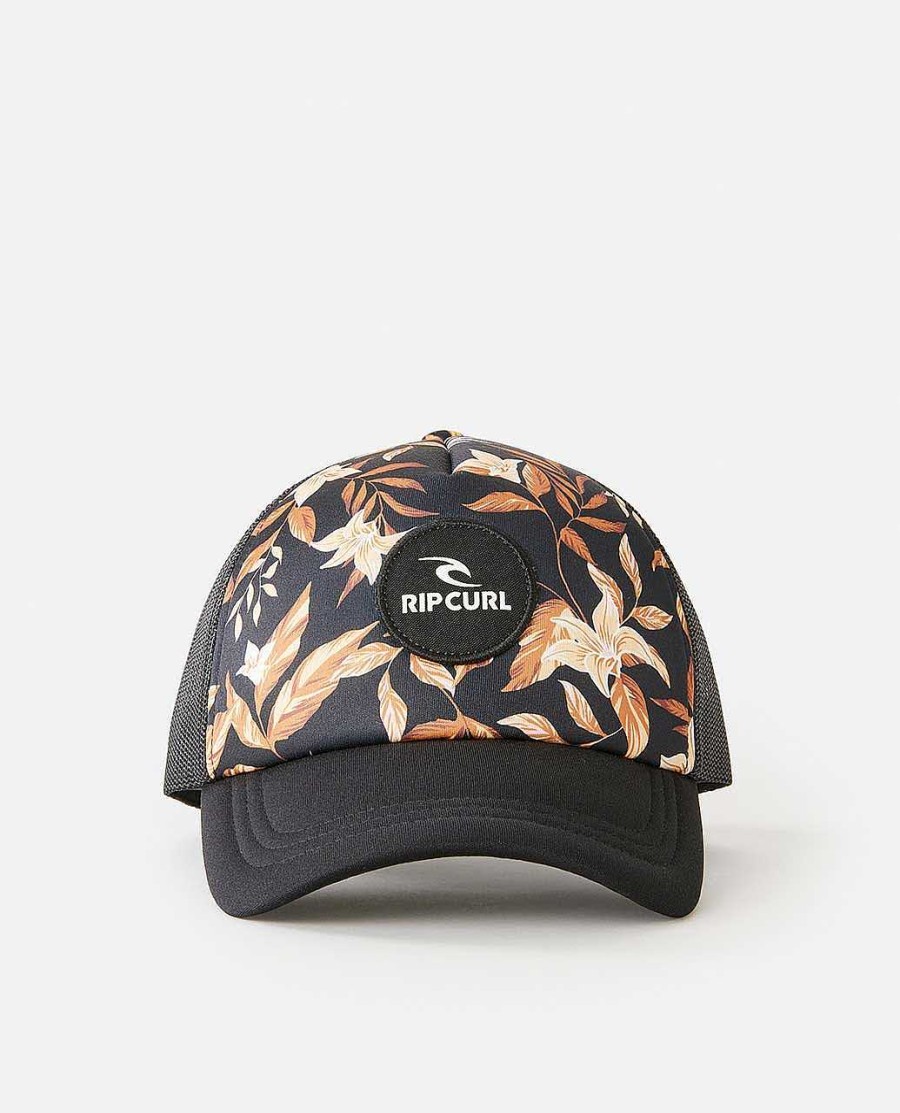 Women Rip Curl Hats & Beanies | La Isla Trucker Cap Black