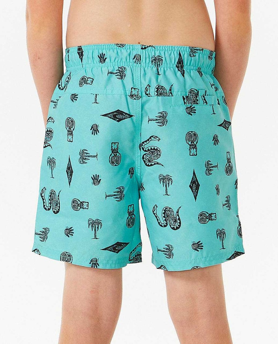 Boys Rip Curl Boardshorts | Lost Island Motif Volley - Boys (8-16 Years)