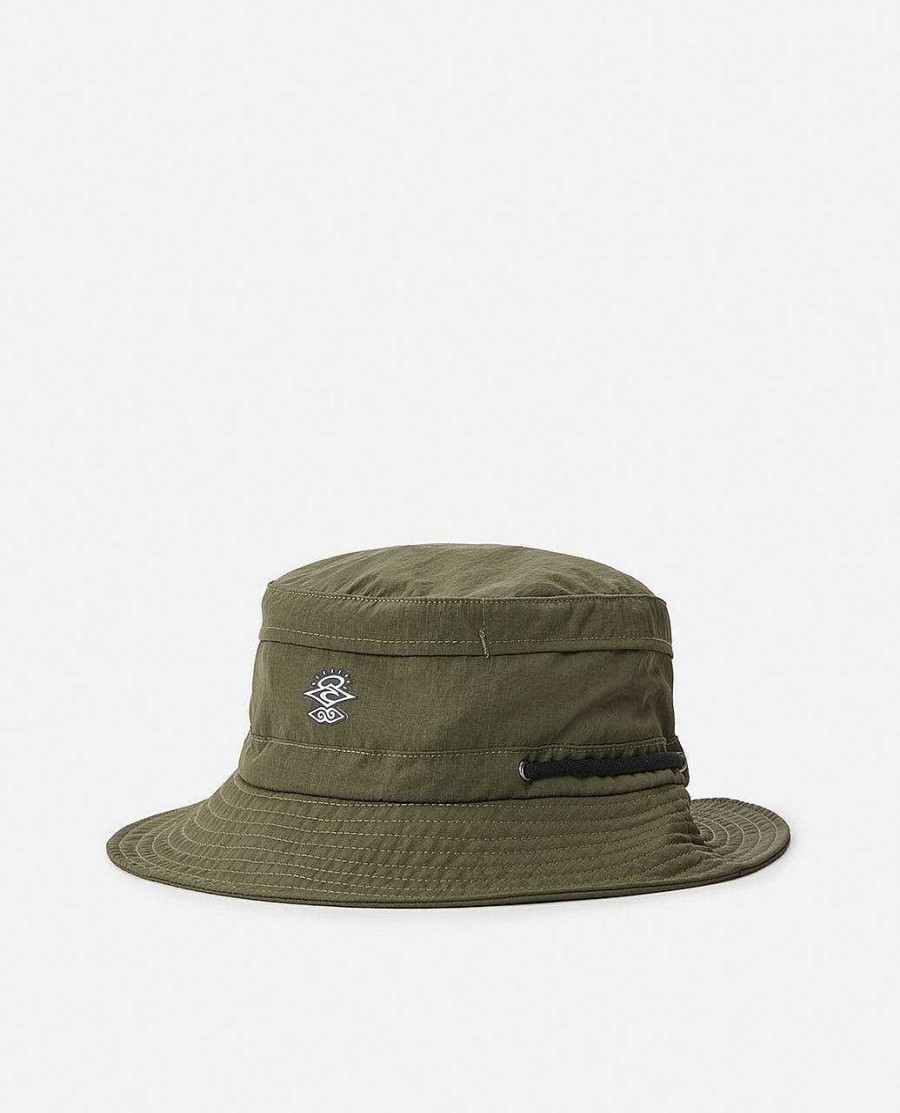 Men Rip Curl Hats & Beanies | Searchers Tech Mid Brim Hat Olive