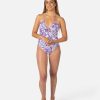 Women Rip Curl Surf Suits | Palm Party Good Coverage One Piece Purple