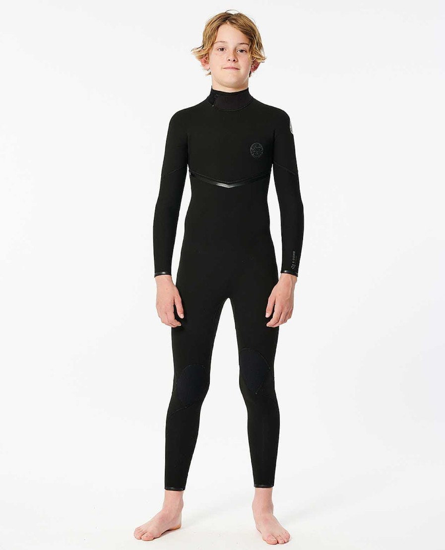 Kids Rip Curl Fullsuits | E7 Kids E-Bomb Back Zip 3/2 Wetsuit Black