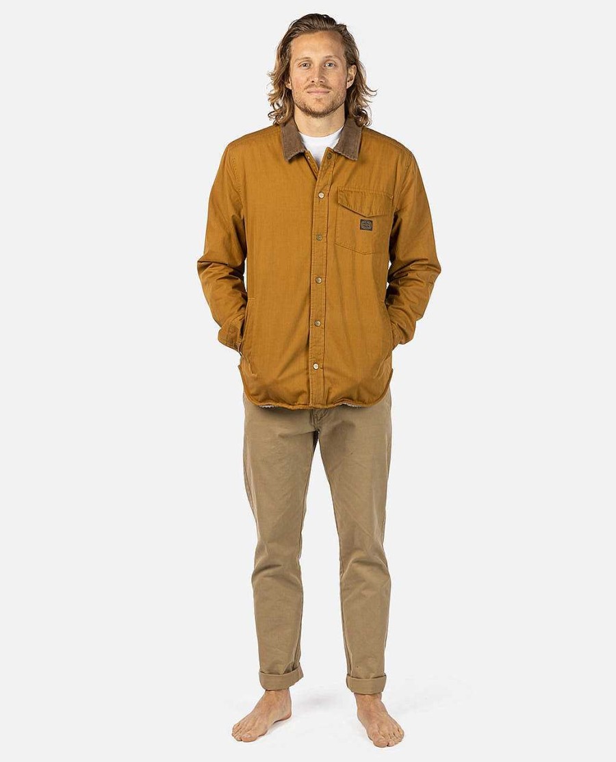 Men Rip Curl Jackets | Piney Jacket Gold