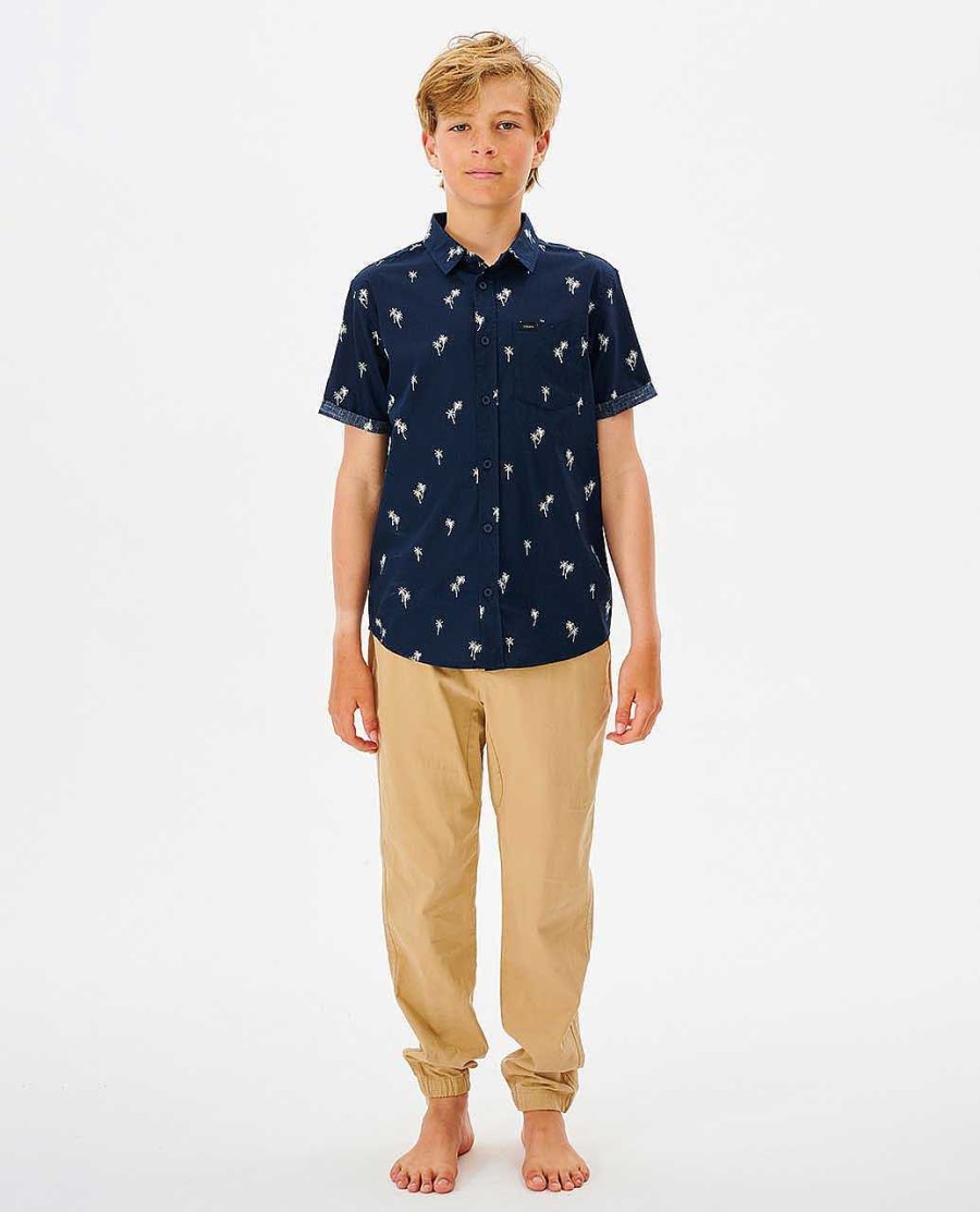 Boys Rip Curl Tops & Tees | Paradise Palms Shirt - Boys (8-16 Years) Navy