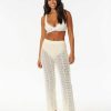 Women Rip Curl Pants | Pacific Dreams Crochet Pant Natural