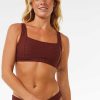 Women Rip Curl Bikini Tops | Premium Surf D-Dd Crop Bikini Top