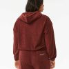 Women Rip Curl Hoodies & Fleece | Revival Terry Hood Plum