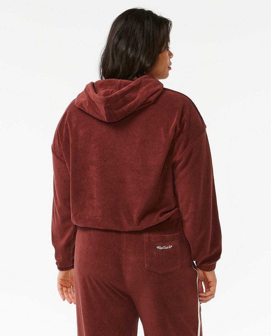 Women Rip Curl Hoodies & Fleece | Revival Terry Hood Plum