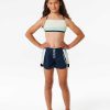 Girls Rip Curl Shorts | Block Party Hi Waist 3 Navy