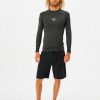 Men Rip Curl Rash Guards | Wave Long Sleeve Upf Rash Guard