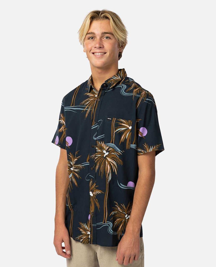 Men Rip Curl Shirts & Flannels | Brushed Palm Floral Shirt