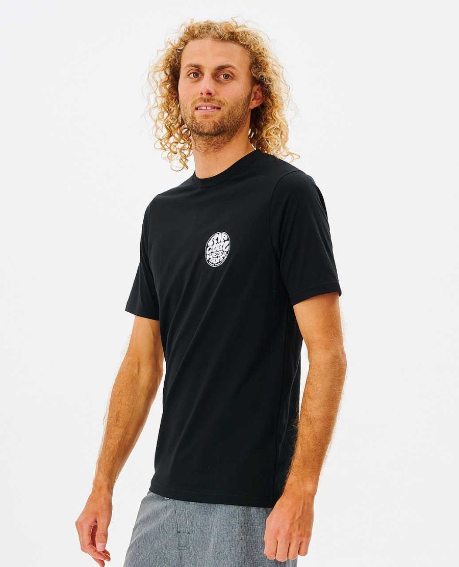 Men Rip Curl Rash Guards | Icons Of Surf Short Sleeve Upf Rash Guard