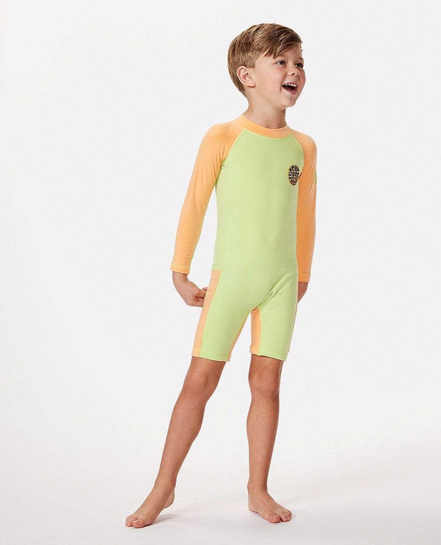 Kids Rip Curl Rash Guards & Vest | Icons Uv Brushed Long Sleeve Spring Rash Vest - Boys (1-8 Years)