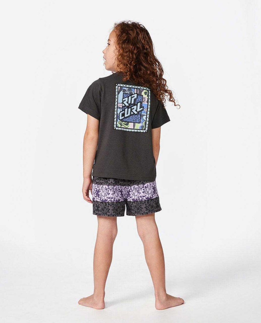 Boys Rip Curl Tops & Tees | Static Youth Logo Tee - Boys (1-8 Years) Washed Black