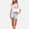 Women Rip Curl Tees & Tanks | Rainbow Waves Crop Tee