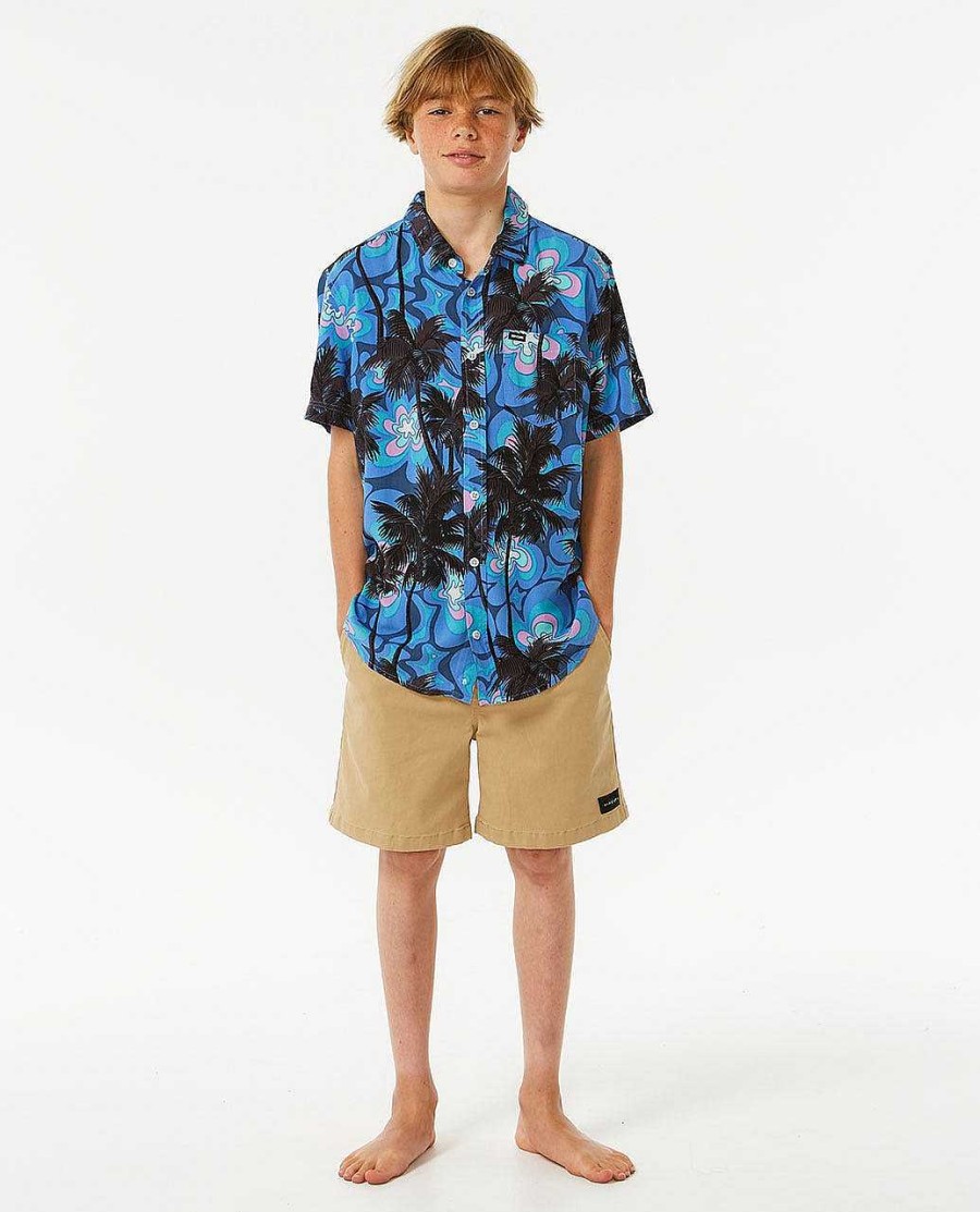 Boys Rip Curl Tops & Tees | Barrel Killa Short Sleeve Shirt - Boys (8-16 Years) Blue Yonder