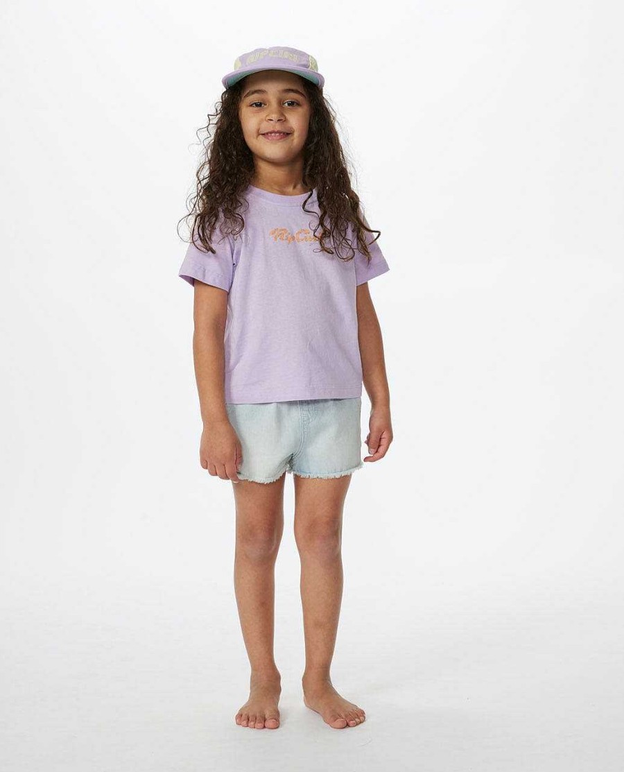 Girls Rip Curl Tops & Tees | Crystal Search Tee - Girls (1-8 Years) Orchid Mist