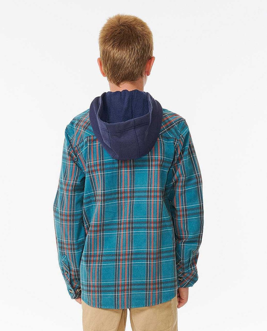 Boys Rip Curl Tops & Tees | Ranchero Flannel Shirt - Boys (8-16 Years) Ocean