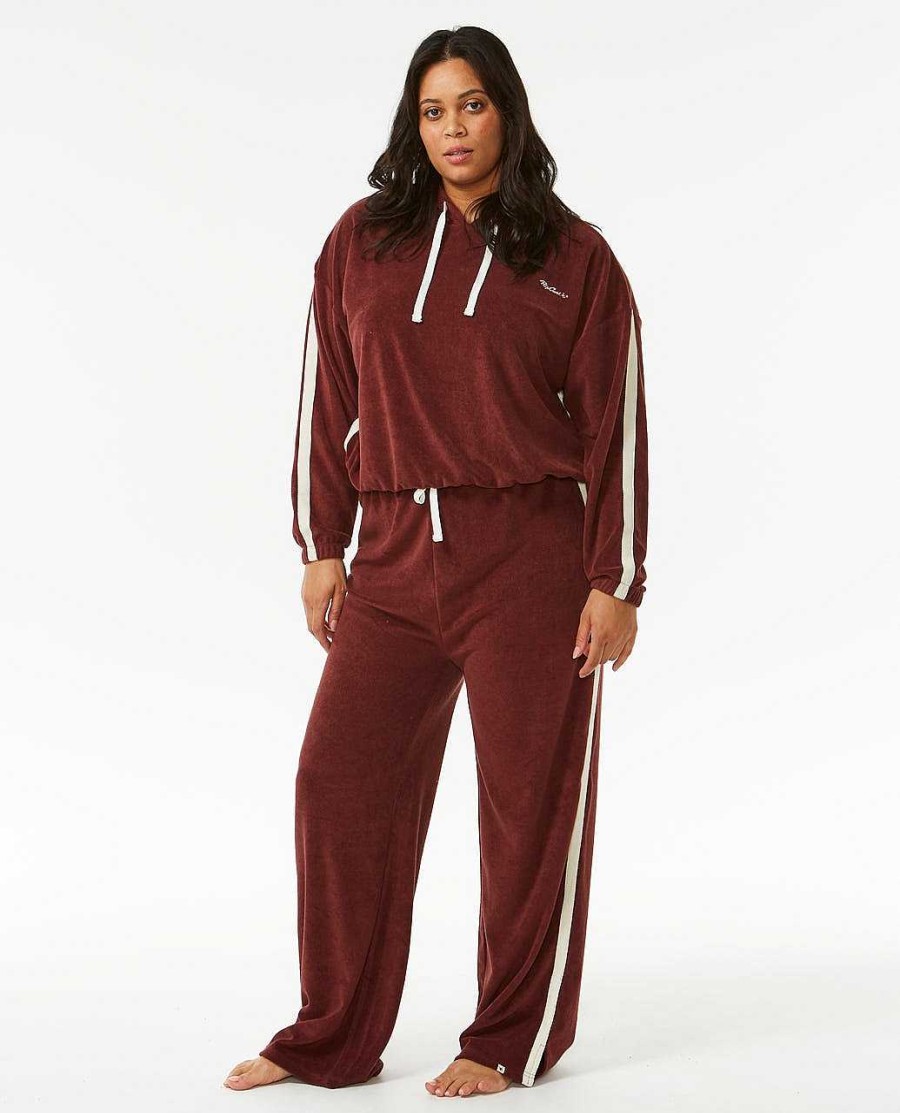 Women Rip Curl Hoodies & Fleece | Revival Terry Hood Plum