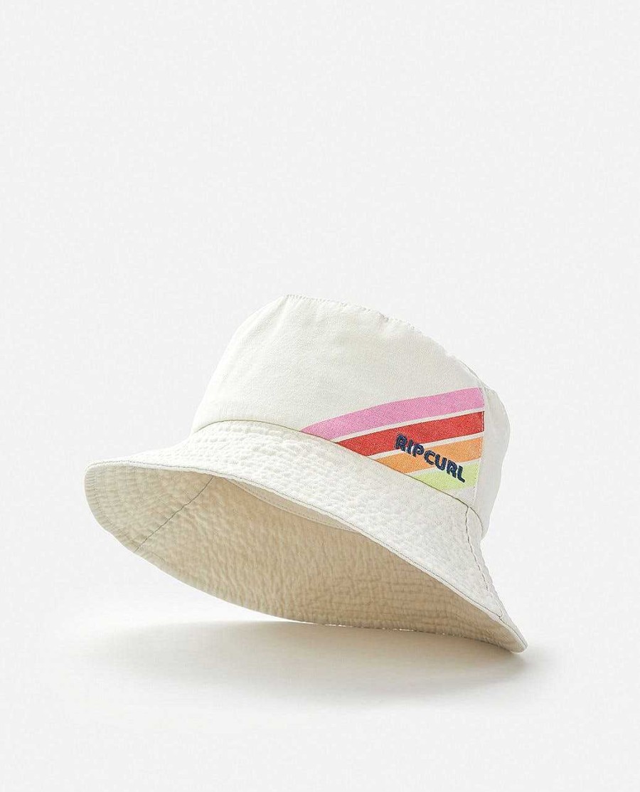 Women Rip Curl Hats & Beanies | Surf Revival Bucket Hat Bone