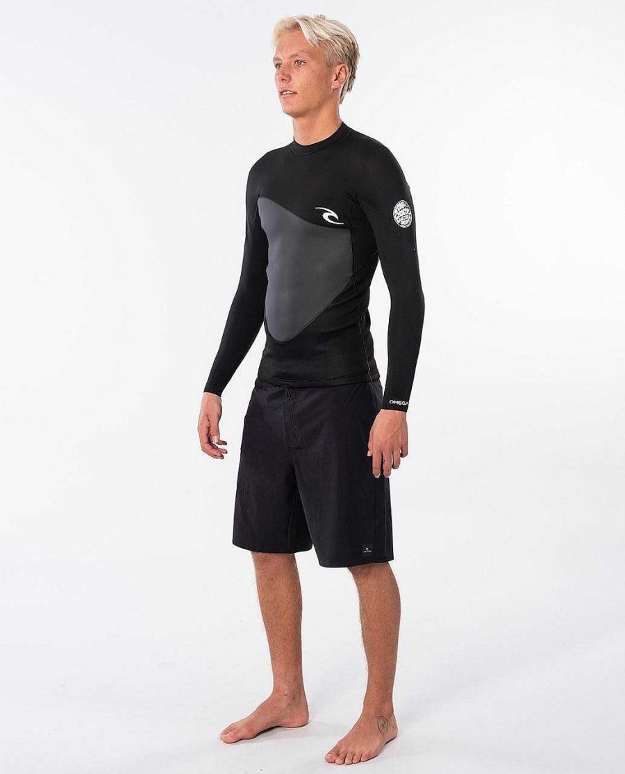 Men Rip Curl Jackets Vests & Bottoms | Omega Long Sleeve Jacket