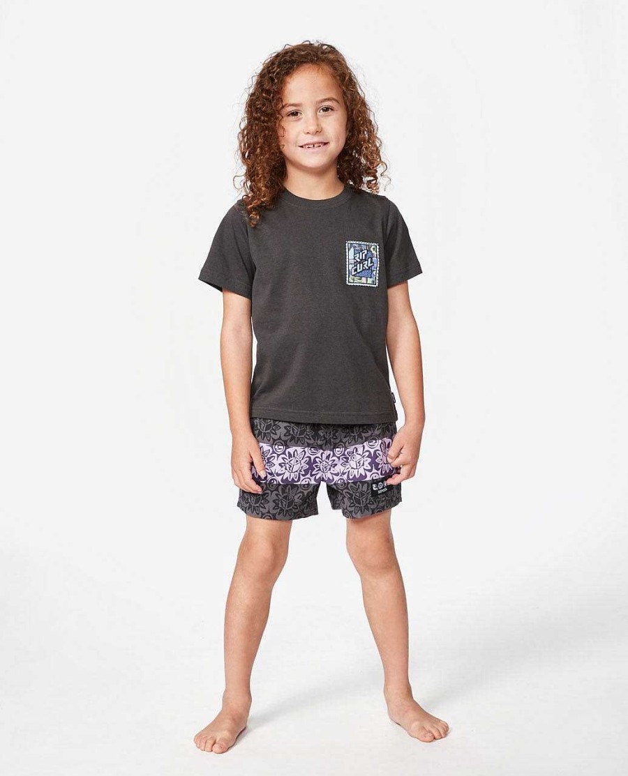 Boys Rip Curl Tops & Tees | Static Youth Logo Tee - Boys (1-8 Years) Washed Black