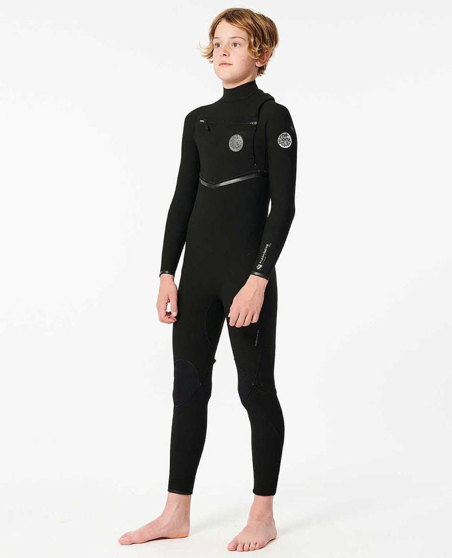 Kids Rip Curl Fullsuits | Kids Flashbomb 4/3 Chest Zip Wetsuit