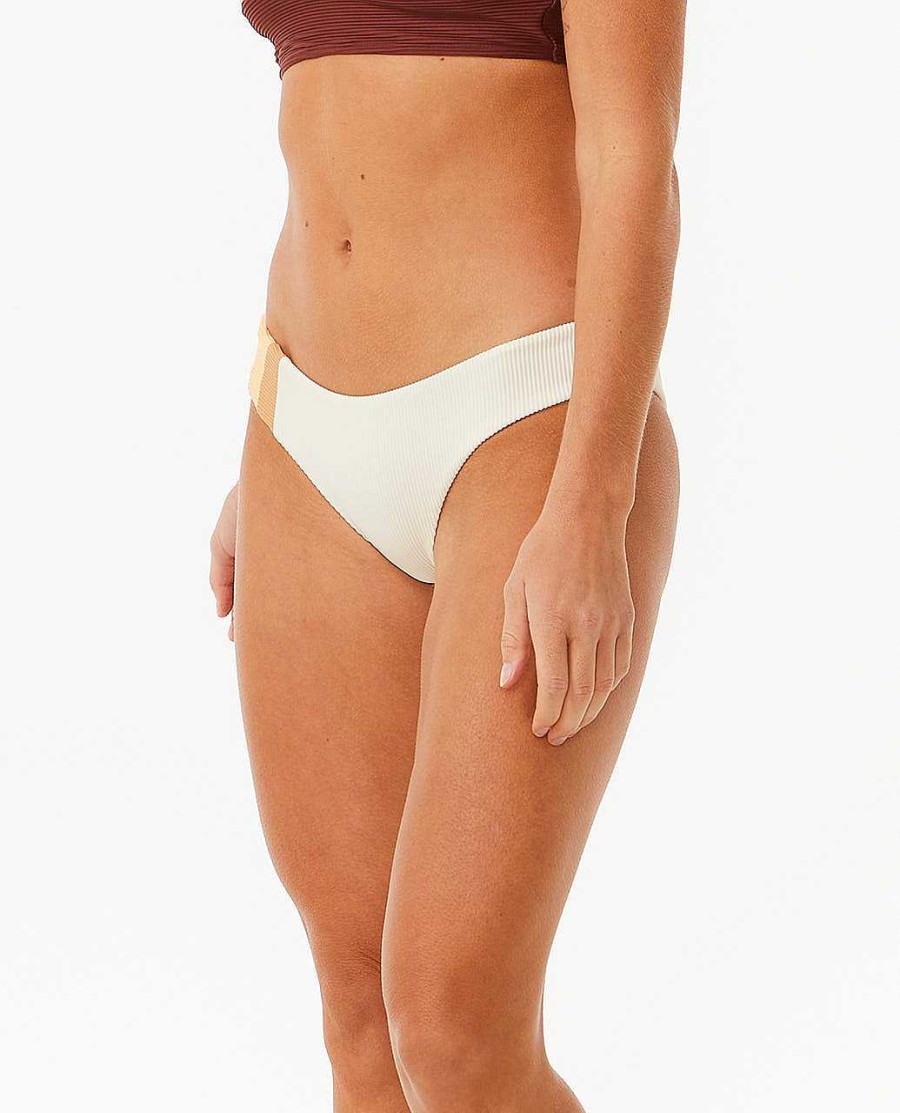 Women Rip Curl Bikini Bottoms | Block Party Spliced Cheeky Coverage Bikini Bottom