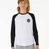 Boys Rip Curl Tops & Tees | Wettie Icon Long Sleeve Tee - Boys (8-16 Years) White